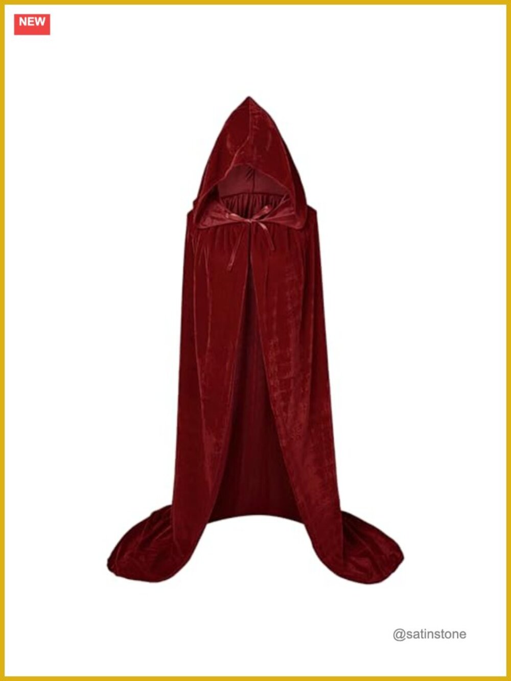 Velvet Hooded Wizard Cape Witch Cloak Halloween Cosplay Costume